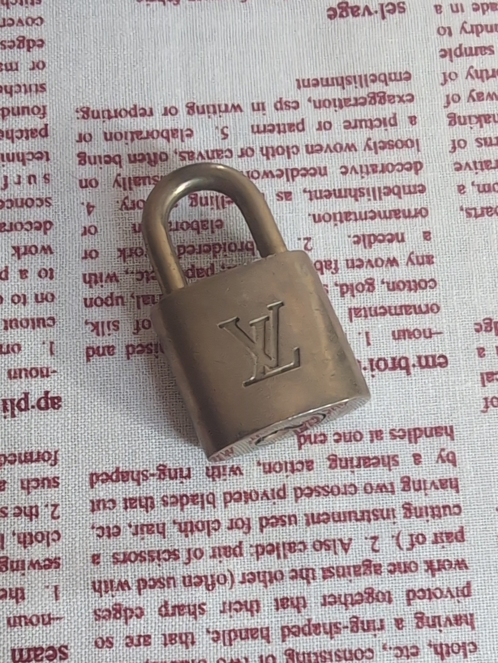 Louis Vuitton Bronze-Tone Padlock Key Charm 310